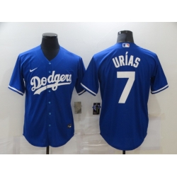 Men Los Angeles Dodgers 7 Julio Urias Royal 2020 Nike Cool Base Jersey