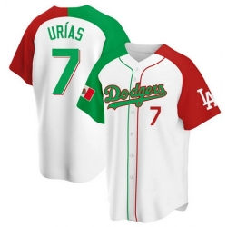Men Los Angeles Dodgers 7 Julio Urias White Mexican Heritage Cool Base Stitched Baseball Jersey Men Los Angeles Dodgers 7 Julio Urias White Mexican Heritage Cool Base Stitched Baseball Jersey