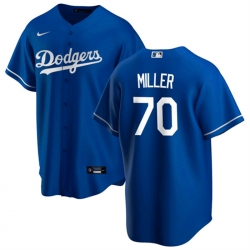 Men Los Angeles Dodgers 70 Bobby Miller Blue Cool Base Stitched Baseball Jersey Men Los Angeles Dodgers 70 Bobby Miller Blue Cool Base Stitched Baseball Jersey