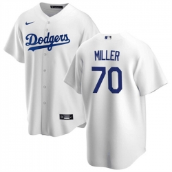 Men Los Angeles Dodgers 70 Bobby Miller White Cool Base Stitched Baseball Jersey Men Los Angeles Dodgers 70 Bobby Miller White Cool Base Stitched Baseball Jersey