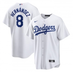 Men Los Angeles Dodgers 8 Kike Hernandez White Cool Base Stitched Jersey Men Los Angeles Dodgers 8 Kike Hernandez White Cool Base Stitched Jersey