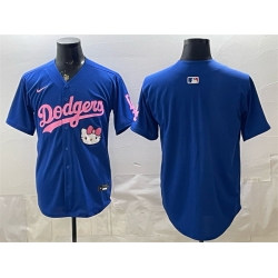 Men Los Angeles Dodgers Blank Royal Hello Kitty Night Stitched Baseball Jersey
