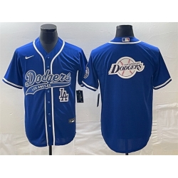 Men Los Angeles Dodgers Blue Team Big Logo With Patch Cool Base Stitched Baseball Jersey Men Los Angeles Dodgers Blue Team Big Logo With Patch Cool Base Stitched Baseball Jersey
