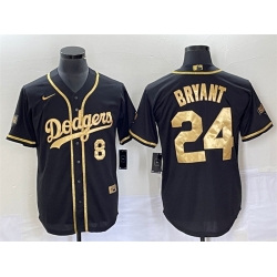 Men Los Angeles Dodgers Front 8 Back 24 Kobe Bryant Black Gold Cool Base Stitched Baseball Jersey Men Los Angeles Dodgers Front 8 Back 24 Kobe Bryant Black Gold Cool Base Stitched Baseball Jersey