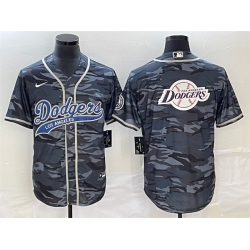 Men Los Angeles Dodgers Gray Camo Team Big Logo Cool Base With Patch Stitched Baseball Jersey Men Los Angeles Dodgers Gray Camo Team Big Logo Cool Base With Patch Stitched Baseball Jersey