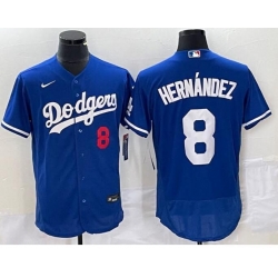 Men Los Angeles Dodgers Kike Hernandez #8 Blue Stitched Flex Base MLB Jersey Men Los Angeles Dodgers Kike Hernandez #8 Blue Stitched Flex Base MLB Jersey