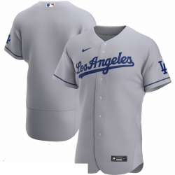 Men Los Angeles Dodgers Men Nike Gray Road 2020 Flex Base Official Team MLB Jersey