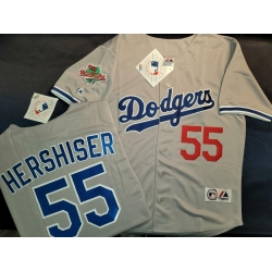 Men Los Angeles Dodgers OREL HERSHISER 1988 Grey Stitched Jersey Men Los Angeles Dodgers OREL HERSHISER 1988 Grey Stitched Jersey