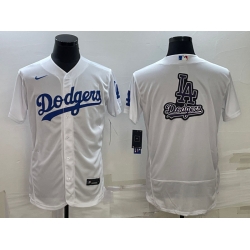 Men Los Angeles Dodgers White Team Big Logo Flex Base Stitched Baseball Jersey Men Los Angeles Dodgers White Team Big Logo Flex Base Stitched Baseball Jersey