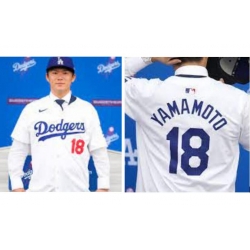 Men Los Angeles Dodgers Yoshinobu Yamamoto #18 White Flex base Stitched MLB jersey Men Los Angeles Dodgers Yoshinobu Yamamoto #18 White Flex base Stitched MLB jersey