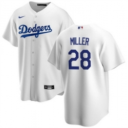 Men Men Los Angeles Dodgers 28 Bobby Miller White Cool Base Stitched Baseball Jersey Men Men Los Angeles Dodgers 28 Bobby Miller White Cool Base Stitched Baseball Jersey