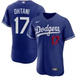 Men Men Los Angeles Dodgers Shohei Ohtani #17 Blue 2024 Home Elite Stitched Jersey