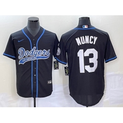 Men's Los Angeles Dodgers #13 Max Muncy Black With Patch Cool Base Stitched Baseball Jersey1 Men's Los Angeles Dodgers #13 Max Muncy Black With Patch Cool Base Stitched Baseball Jersey1
