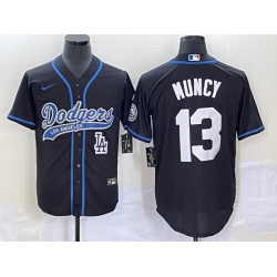 Men's Los Angeles Dodgers #13 Max Muncy Black With Patch Cool Base Stitched Baseball Jersey Men's Los Angeles Dodgers #13 Max Muncy Black With Patch Cool Base Stitched Baseball Jersey