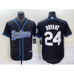 Men's Los Angeles Dodgers #24 Kobe Bryant Black With Patch Cool Base Stitched Baseball Jersey Men's Los Angeles Dodgers #24 Kobe Bryant Black With Patch Cool Base Stitched Baseball Jersey