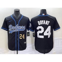 Men's Los Angeles Dodgers #24 Kobe Bryant Number Black With Patch Cool Base Stitched Baseball Jersey Men's Los Angeles Dodgers #24 Kobe Bryant Number Black With Patch Cool Base Stitched Baseball Jersey