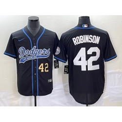 Men's Los Angeles Dodgers #42 Jackie Robinson Number Black With Patch Cool Base Stitched Baseball Jersey Men's Los Angeles Dodgers #42 Jackie Robinson Number Black With Patch Cool Base Stitched Baseball Jersey
