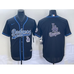 Men's Los Angeles Dodgers Black Team Big Logo With Patch Cool Base Stitched Baseball Jerseys Men's Los Angeles Dodgers Black Team Big Logo With Patch Cool Base Stitched Baseball Jerseys