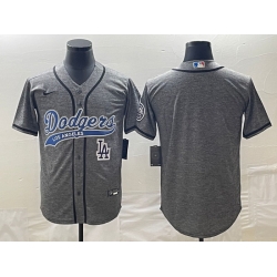 Men's Los Angeles Dodgers Blank Grey Gridiron Cool Base Stitched Baseball Jersey Men's Los Angeles Dodgers Blank Grey Gridiron Cool Base Stitched Baseball Jersey