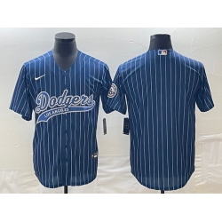 Men's Los Angeles Dodgers Blue Pinstripe Blank With Patch Cool Base Stitched Baseball Jerseys Men's Los Angeles Dodgers Blue Pinstripe Blank With Patch Cool Base Stitched Baseball Jerseys