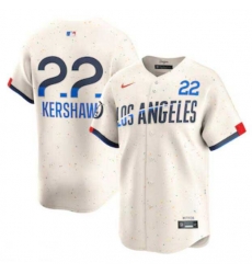 Men's Los Angeles Dodgers Clayton Kershaw Nike Cream 2024 City Connect Limited Player Jersey