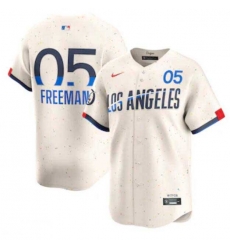 Men's Los Angeles Dodgers Freddie Freeman Nike Cream 2024 City Connect Limited Player Jersey