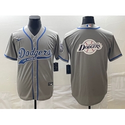 Men's Los Angeles Dodgers Grey Blank With Patch Cool Base Stitched Baseball Jerseys Men's Los Angeles Dodgers Grey Blank With Patch Cool Base Stitched Baseball Jerseys