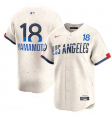 Men's Los Angeles Dodgers Yoshinobu Yamamoto Nike Cream 2024 City Connect Limited Player Jersey