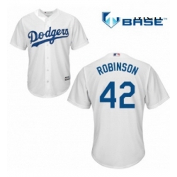 Mens Majestic Los Angeles Dodgers 42 Jackie Robinson Replica White Home Cool Base MLB Jersey