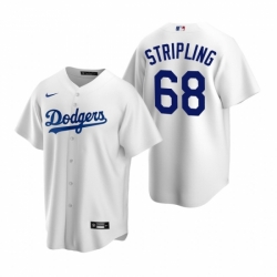 Mens Nike Los Angeles Dodgers 68 Ross Stripling White Home Stitched Baseball Jersey