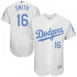 Will Smith Mens Los Angeles Dodgers White Authentic Flex Base Fathers Day Collection Jersey Majestic