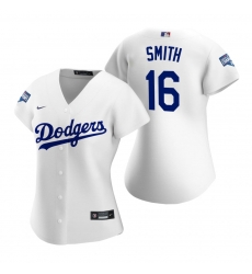 Women Los Angeles Dodgers 16 Will Smith White 2020 World Series Champions Replica Jersey