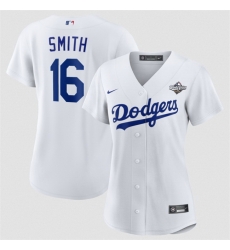 Women Los Angeles Dodgers 16 Will Smith White 2025 World Series Home Cool Base Stitched Baseball Jersey Women Los Angeles Dodgers 16 Will Smith White 2025 World Series Home Cool Base Stitched Baseball Jersey