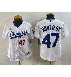 Women Los Angeles Dodgers 47 Ben Rortvedt White Cool Base Stitched Baseball Jersey Run Small Women Los Angeles Dodgers 47 Ben Rortvedt White Cool Base Stitched Baseball Jersey Run Small