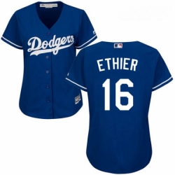 Womens Majestic Los Angeles Dodgers 16 Andre Ethier Replica Royal Blue MLB Jersey