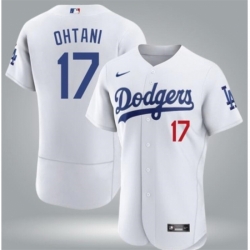 Toddler Los Angeles Dodgers 17 Shohei Ohtani White Flex Base Stitched Baseball Jersey