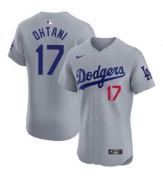 Youth Los Angeles Dodgers 17 Shohei Ohtani Gray Stitched Baseball Jersey