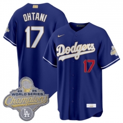 Youth Los Angeles Dodgers  17 Shohei Ohtani Royal 2026 Alternate Gold Collection Stadium Stitched Baseball Jersey