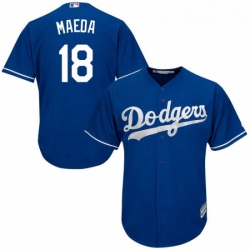 Youth Majestic Los Angeles Dodgers 18 Kenta Maeda Replica Royal Blue Alternate Cool Base MLB Jersey