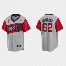 Men Los Angeles Angels 62 Jose Quintana Men Nike Gray 2021 Little League Classic Game MLB Jersey