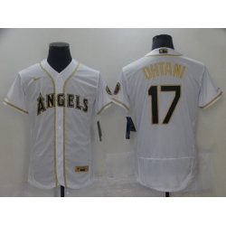 Men Men Los Angeles Angels 17 Ohtani White Elite 2021 Nike MLB Jersey