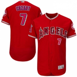 Mens Majestic Los Angeles Angels of Anaheim 7 Zack Cozart Red Alternate Flex Base Authentic Collection MLB Jersey