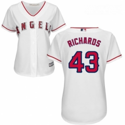 Womens Majestic Los Angeles Angels of Anaheim 43 Garrett Richards Replica White Home Cool Base MLB Jersey