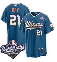 Men Milwaukee Brewers 21 Dustin May Nike 2026 World Series City Connect Stitched Baseball Jersey
