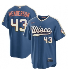 Men Milwaukee Brewers 43 LOGAN Henderson Home 2026 City Conect Edition Stitched Limited Jersey