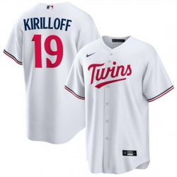 Men Minnesota Twins 19 Alex Kirilloff White Cool Base Stitched Baseball JerseyS