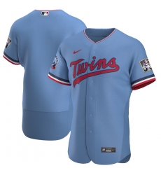 Men Minnesota Twins Men Nike Light Blue Alternate 2020 Flex Base Team MLB Jersey