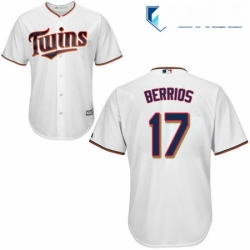 Mens Majestic Minnesota Twins 17 Jose Berrios Replica White Home Cool Base MLB Jersey