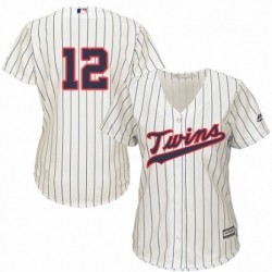 Womens Majestic Minnesota Twins 12 Jake Odorizzi Authentic Cream Alternate Cool Base MLB Jersey 