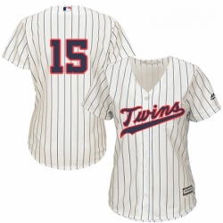 Womens Majestic Minnesota Twins 15 Jason Castro Authentic Cream Alternate Cool Base MLB Jersey